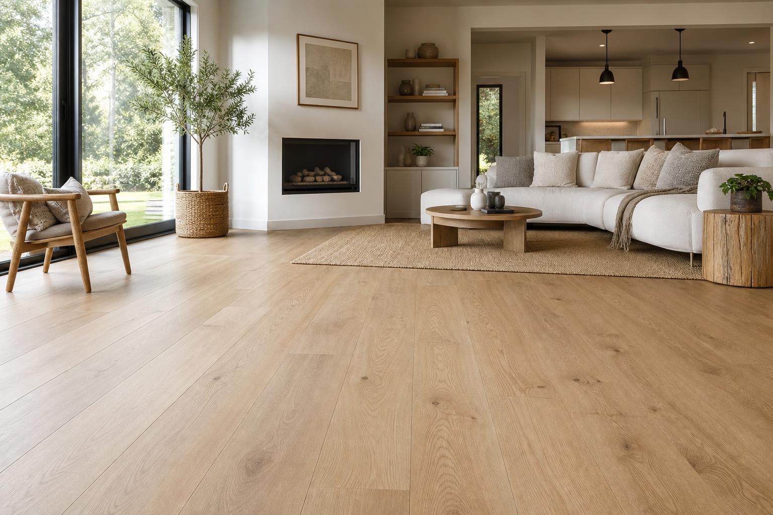 Ambiente com piso laminado Quick-Step instalado pela I9M2